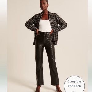 A&F vegan leather 26S 90s high rise